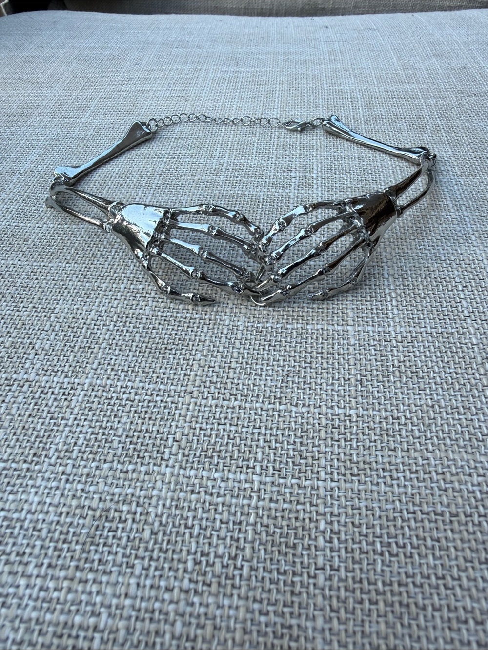 Spirit Halloween Skeleton Hands Choker Necklace  Gothic Halloween Costume
